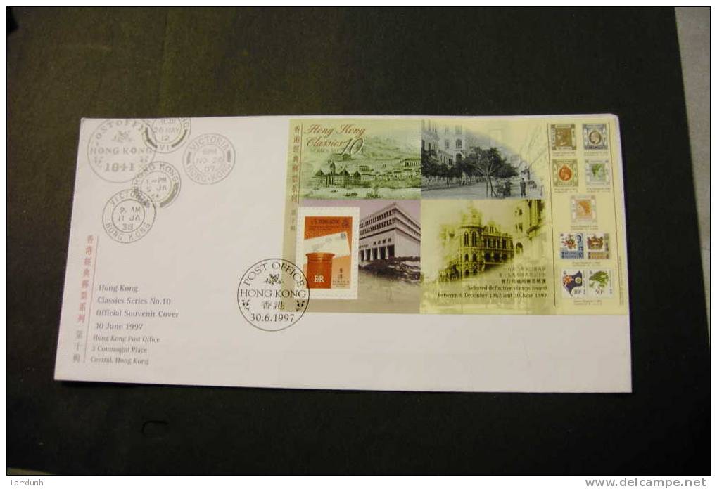 Hong Kong 792 Souvenir Sheet Royal Postbox  With Day Of Issue Cancel 1997  A04s - FDC