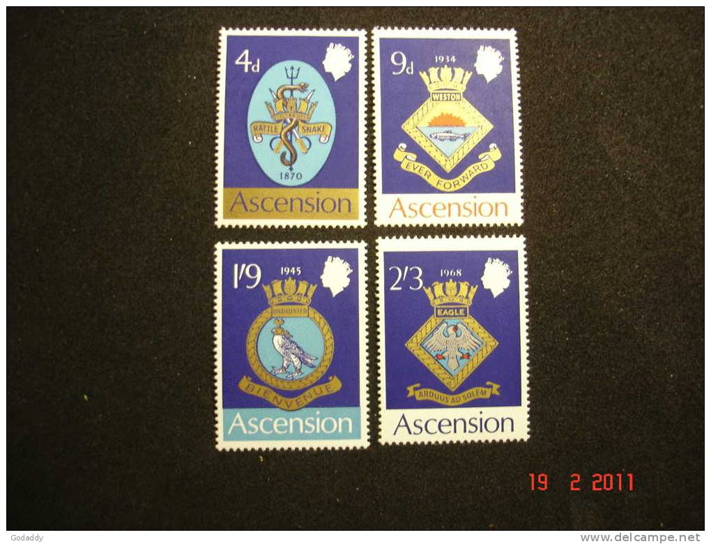 Ascension 1969 Elizabeth II  Crests 4 Value Set  SG 121-124   MNH - Ascension (Ile De L')