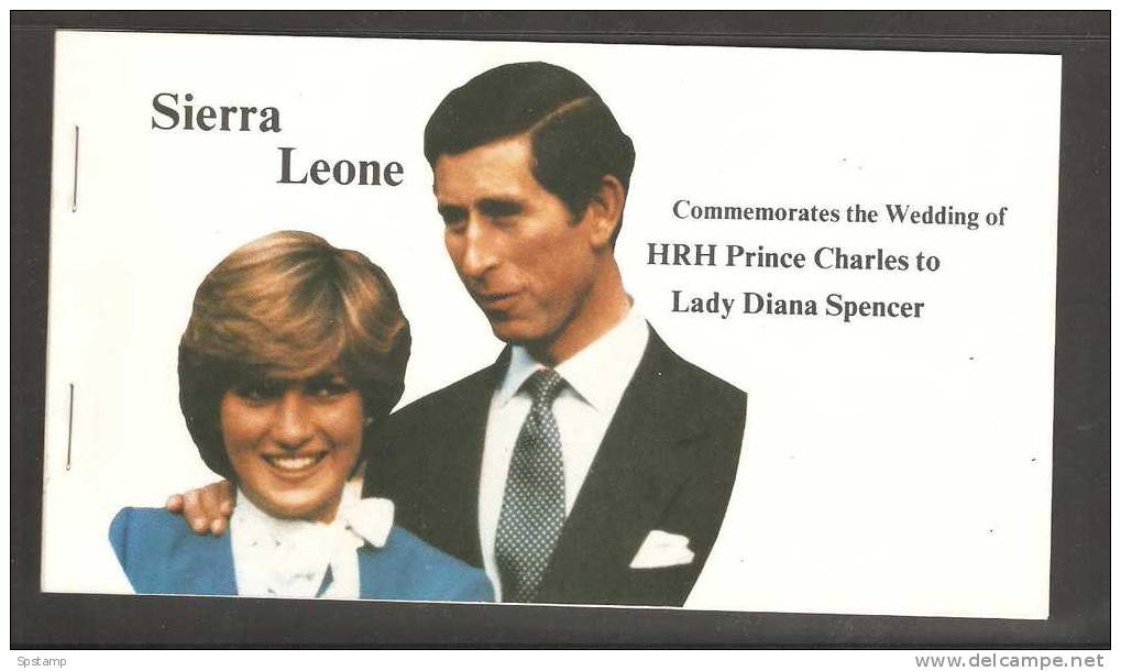 Sierra Leone 1981 Royal Wedding Booklet Complete Intact Stamps Fine MNH - Sierra Leone (1961-...)