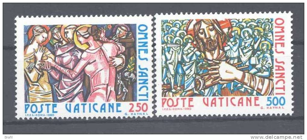 1980, Vaticano, Solennità E Ognissanti  , Serie Completa Nuova - Unused Stamps