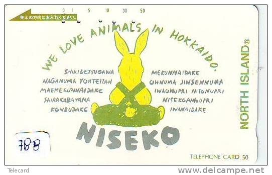 Télécarte Japon * LAPIN (788) RABBIT  * PHONECARD JAPAN * KANINCHEN * KONIJN * CONEJO * - Konijnen