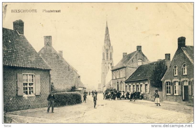 Bikschote / Bixschoote - Plaatstraat -1917 Feldpost ( Verso Zien ) - Langemark-Poelkapelle