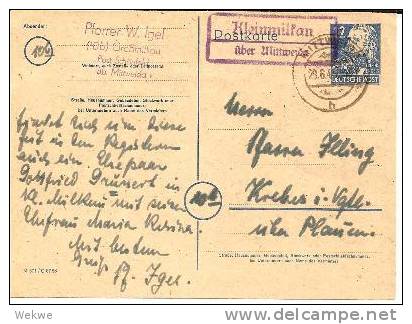 SBZ351a/ Friedr. Engels, GA P 36/01 Ex Kleinmilkau 28.6.49 - Postal  Stationery