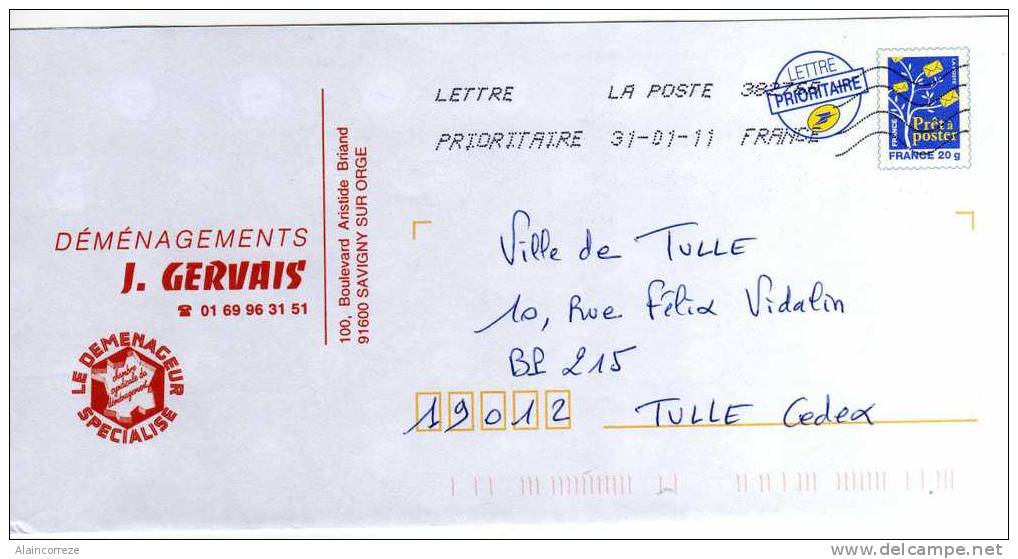 Entier Postal Repiqué Essonne Savigny Sur Orge Déménagements Déménageur Spécialisé - Prêts-à-poster:private Overprinting