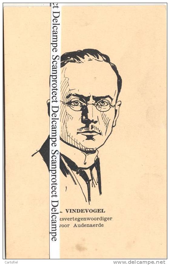 OUDENAARDE-L.VINDEVOGEL-VOLKSVERTEGENWOORDIGER-COLLABORATIE-VLAAMSE BEWEGING-ZELDZAAM-UITGAVE DE SCHELDE-ZIE 2 SCANS - Oudenaarde