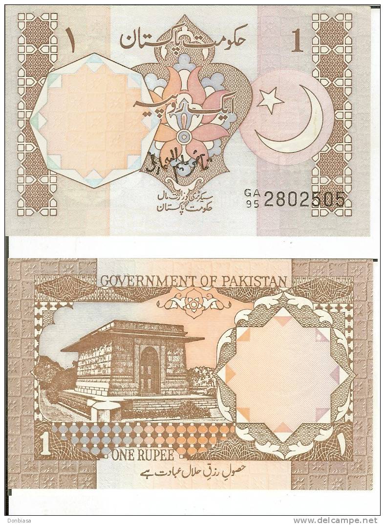 Pakistan: 1 Rupia 1983, Urdu Text Line B, Signature 7 (FDS - UNCIRCULATED) - Pakistan