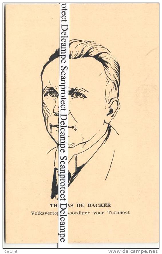 TURNHOUT-THOMAS DE BACKER-VOLKSVERTEGENWOORDIGER-COLLABORATIE-VLAAMSE  BEWEGING-ZELDZAAM-UITGAVE DE SCHELDE-ZIE 2 SCANS - Turnhout