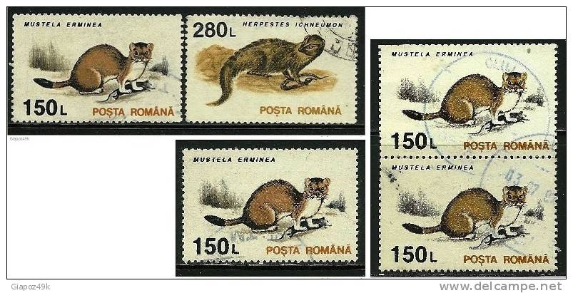 ● ROMANIA 1993 - ANIMALI -  N. 4102 / 03 Usati - Cat. ? € - Lotto N. 607 /08 /09 - Gebraucht