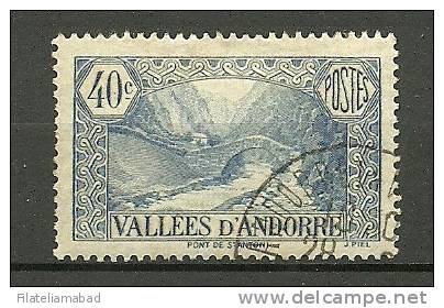 ANDORRA CORREO FRANCES- SELLO USADO YVERT Nº 33 - Oblitérés