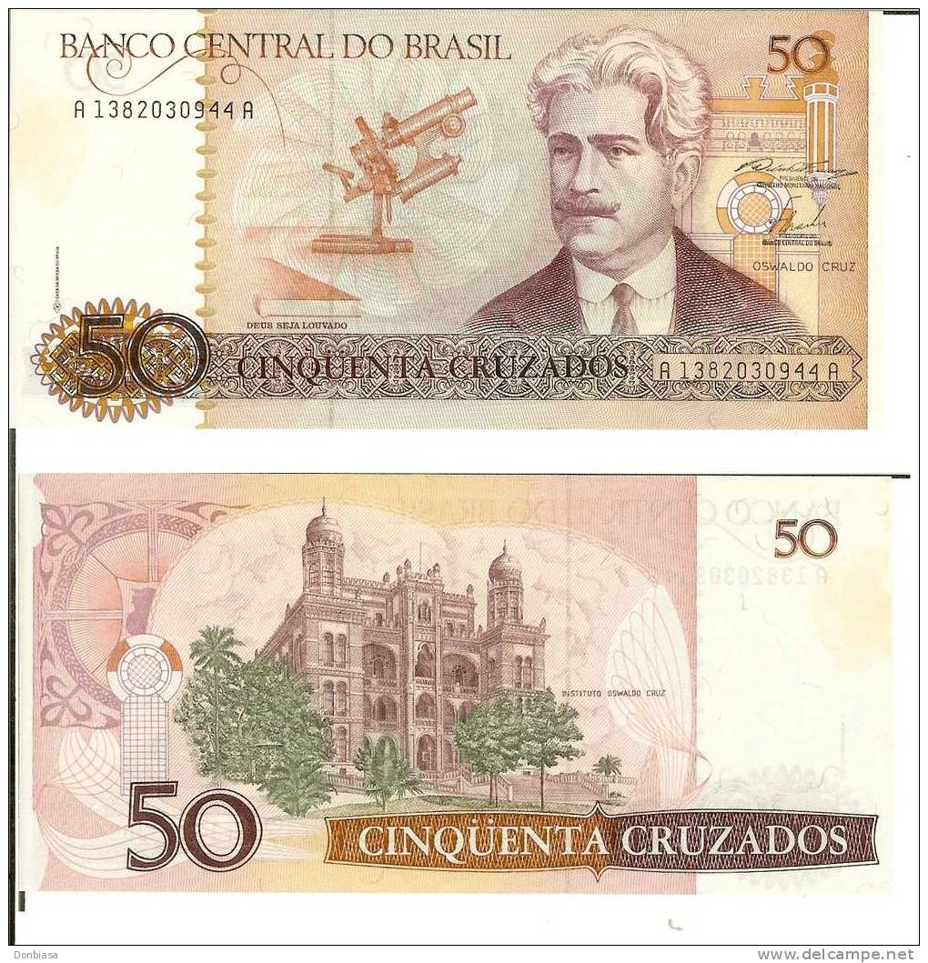 Brasile: 50 Cruzados 1986-87 (FDS - UNCIRCULATED) - Brazilië