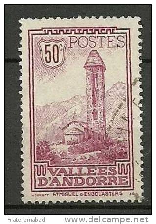 ANDORRA CORREO FRANCES- SELLO USADO YVERT Nº 35 - Oblitérés