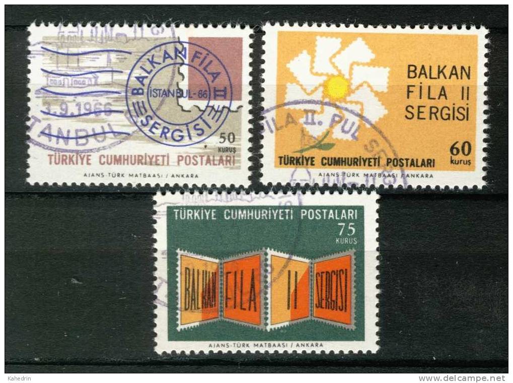 Turkey/Turquie/Türkei 1966, Stamp Exhibition Balkan Fila, First Day Cancel, CTO - Usati