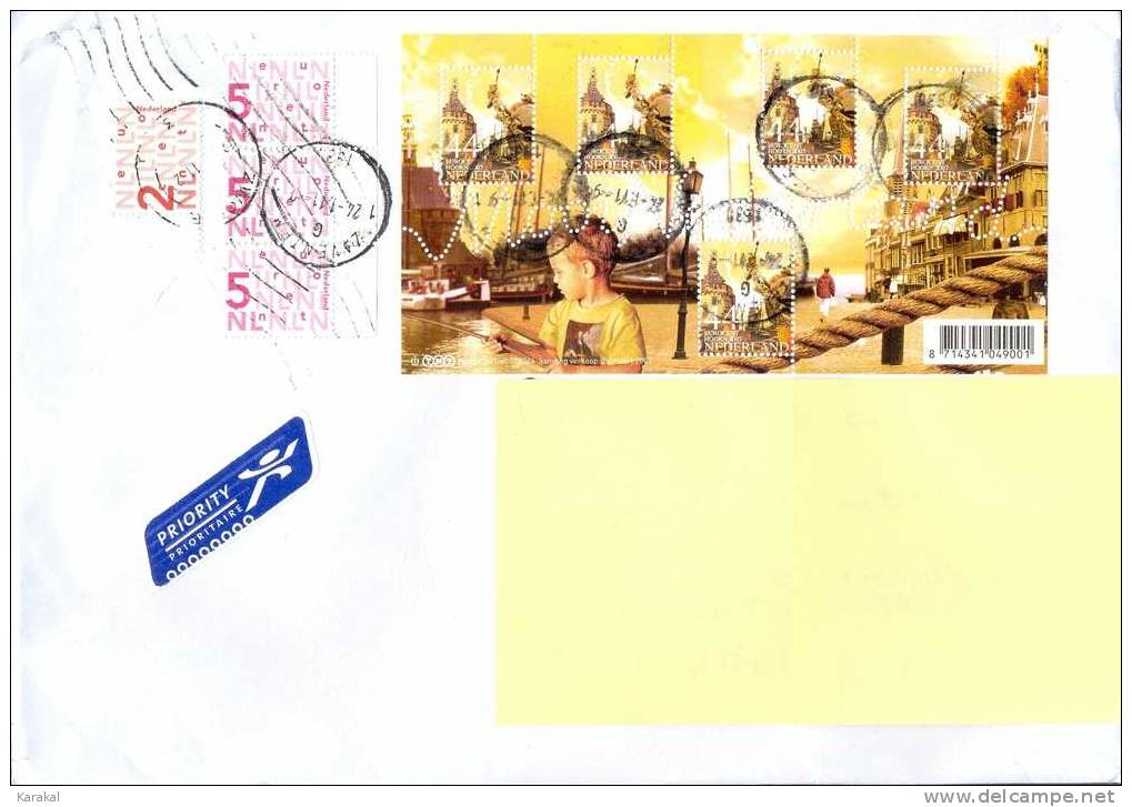 Netherlands Hoorn 2007 Mooi Nederland Nvph 2496 CANCELED WITH BELGIAN STAMP ZAVENTEM - Bloques