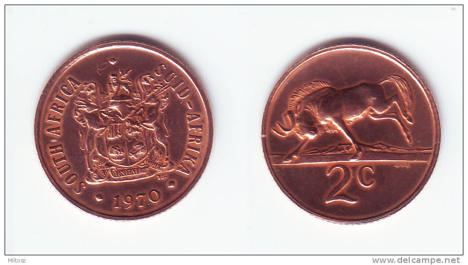 South Africa 2 Cents 1970 - Sudáfrica