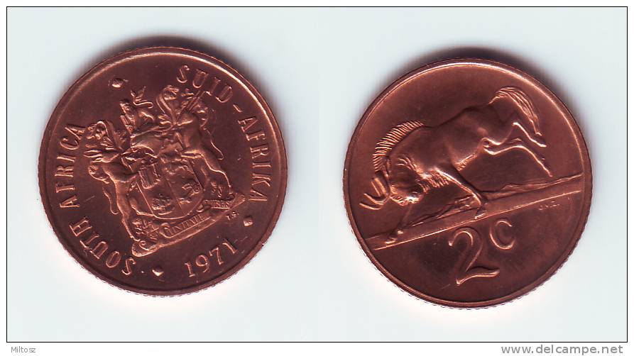South Africa 2 Cents 1971 - Südafrika