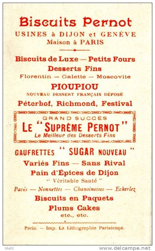 Chromo - Craintive ! - Biscuits Pernot - Dijon - Pernot