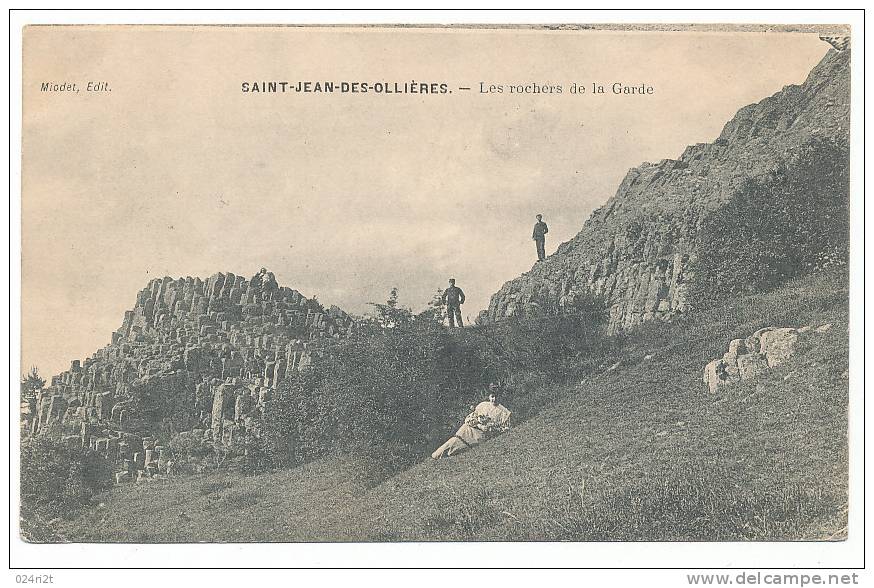 CPA - 63 - SAINT JEAN DES OLLIERES - Le Rocher De La Garde - Oblitéré 1906 - Other & Unclassified