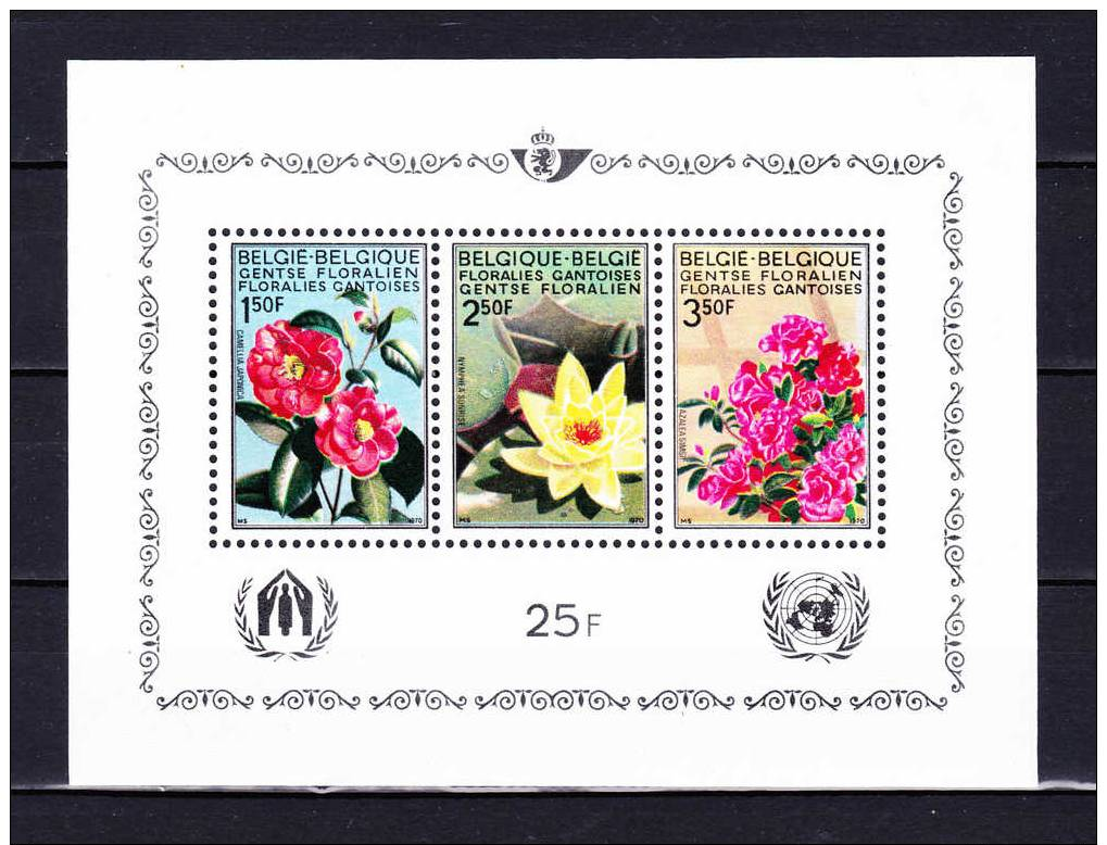 BELGIUM  1970,  Flowers , Y&T  1523/25 + BF 47 , Cv  3.05 E , ** M N H , V V F - Nuovi