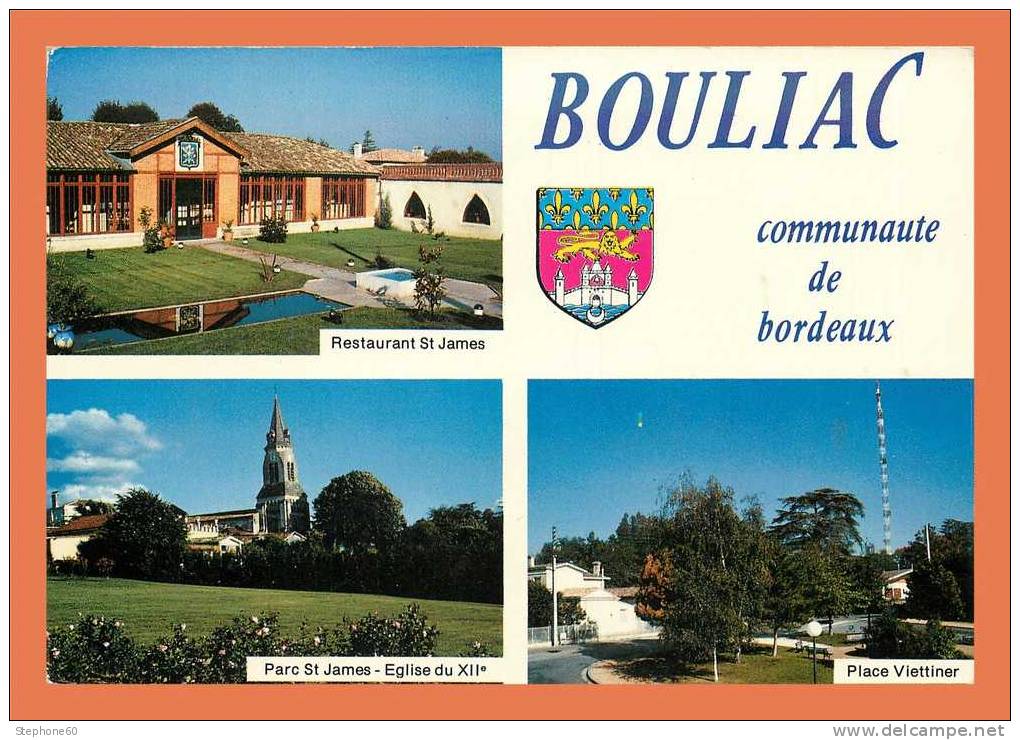 33 - BOULIAC - Communaute De Bordeaux // CPM Multivues + Blason - Other & Unclassified