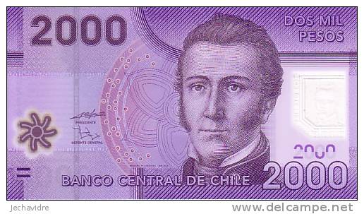 CHILI  2 000 Pesos  Emission De 2009   Polymer    ***** BILLET  NEUF ***** - Chili