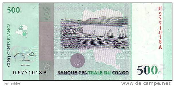 CONGO   500 Francs  Daté Du 30-06-2010     ***** BILLET  NEUF ***** - Unclassified