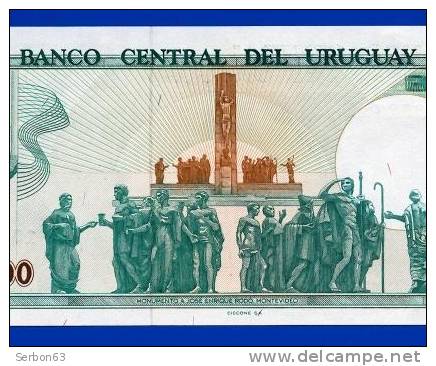 BILLET MONNAIE NEUF URUGUAY AMERIQUE DU SUD 200 NUEVOS PESOS BANCO CENTRAL DEL 3 SIGNATURES N°15885288 JOSE ENRIQUE RODO