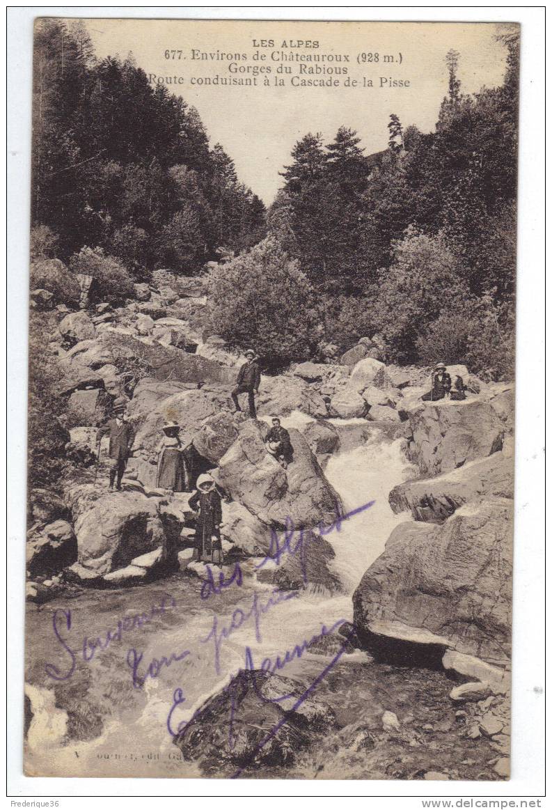 CPA  05. CHATAUROUX LES ALPES . GORGES DU RABIOUS . 1915 - Andere & Zonder Classificatie