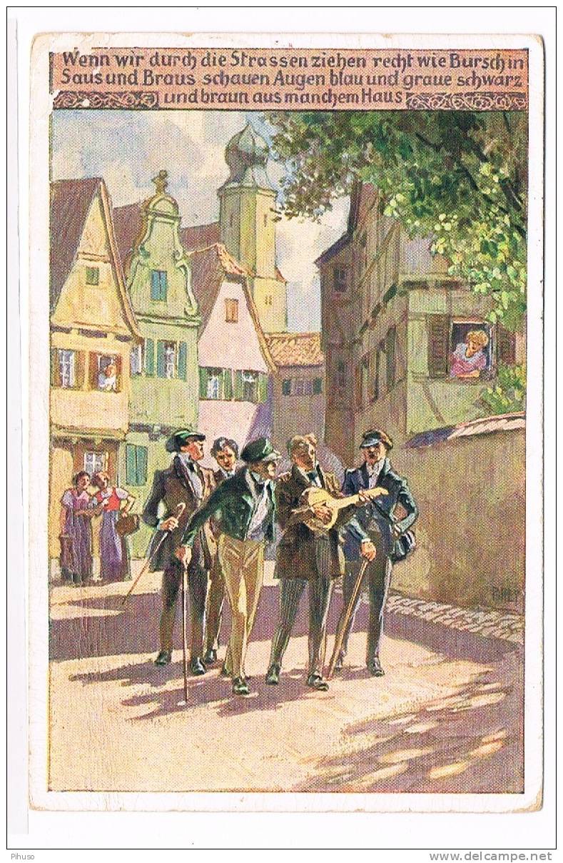 D1937   Volksliederkarten Von PAUL SEY ; Nr 100: Wenn Wir Durch Die Strassen Gehn - Before 1900