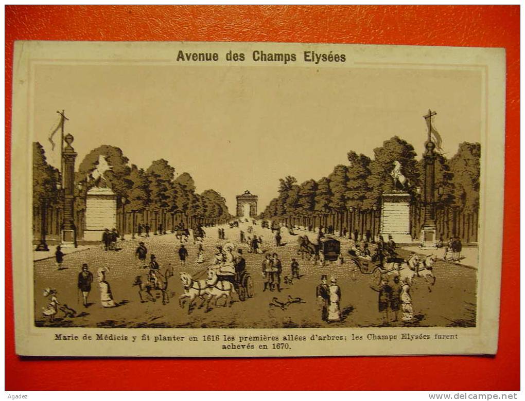 CPA Dessin Paris Av. Des Champs Elysées - Champs-Elysées