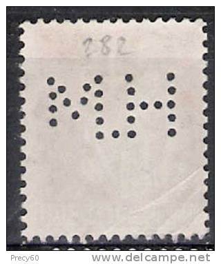 France 1932-33 Y&T N° 282 45c Bistre Type Paix, Perforé "M.H" - Autres & Non Classés