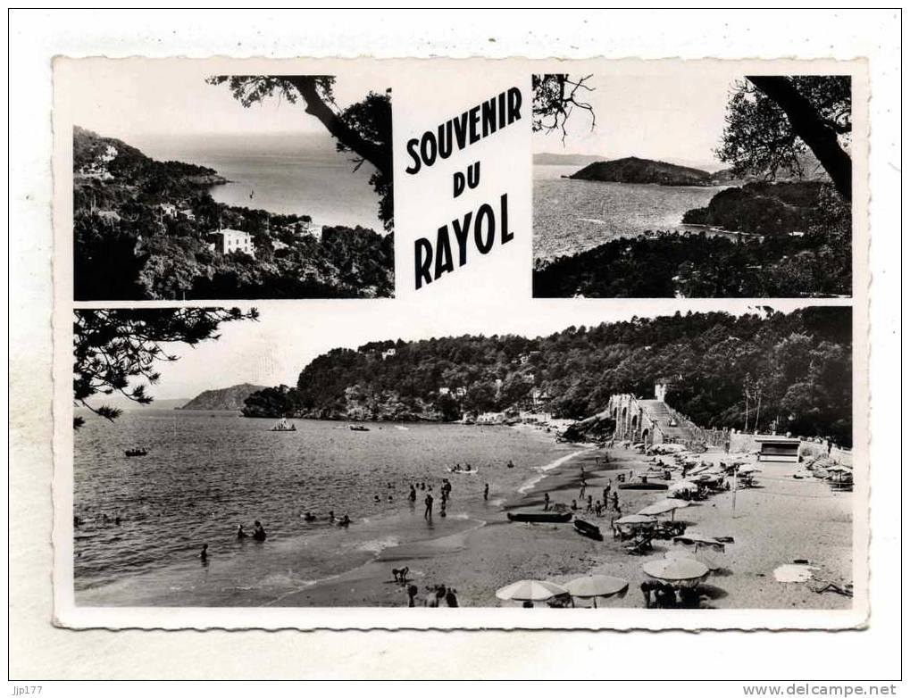 Rayol Canadel Sur Mer Souvenir Du... Carte 3 Vues Dont Plage - Rayol-Canadel-sur-Mer