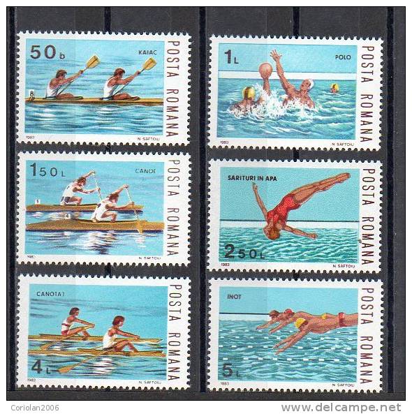 Romania 1983 / Nautic Sports / 6 Val - Unused Stamps