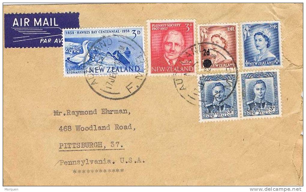 2024. Carta Aerea AUCKLAND (New Zealand) 1961. Nueva Zelanda - Lettres & Documents