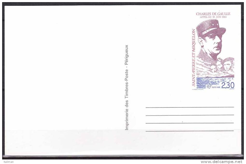 SPM Entier Postal N° 30 Neuf - Cote 12 Euros - Prix De Départ 4 Euros - Postal Stationery