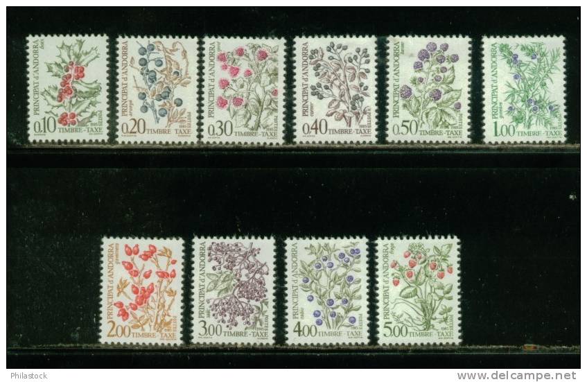 ANDORRE Taxe N° 53à 62 ** - Unused Stamps