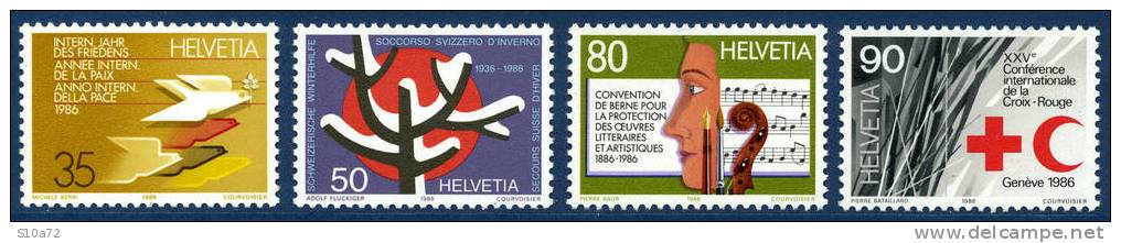 Suisse - Yvert 1256/1259 ** TB -  Anniversaires Et événements - Neufs