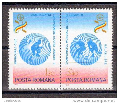 Romania 1979 / ** / 2 Val - Jockey (sobre Hielo)