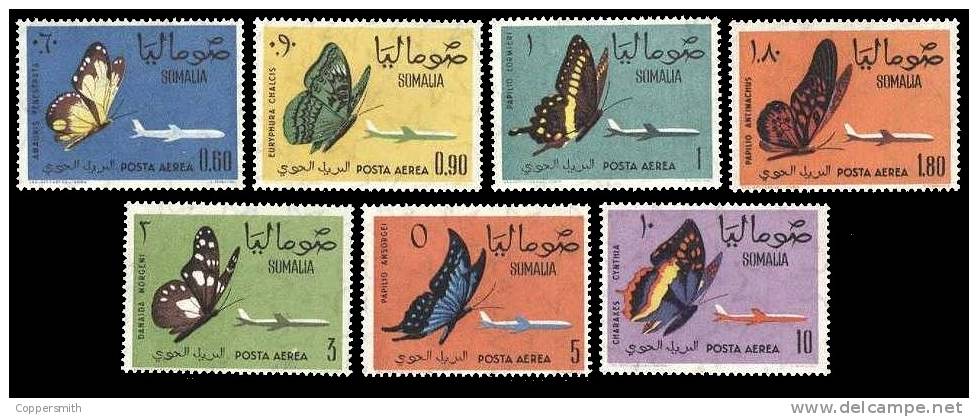 (001) Somalia / Somalie  Butterflies / Papillons / Schmetterlinge / Vlinders ** / Mnh  Michel 24-30 - Somalië (1960-...)