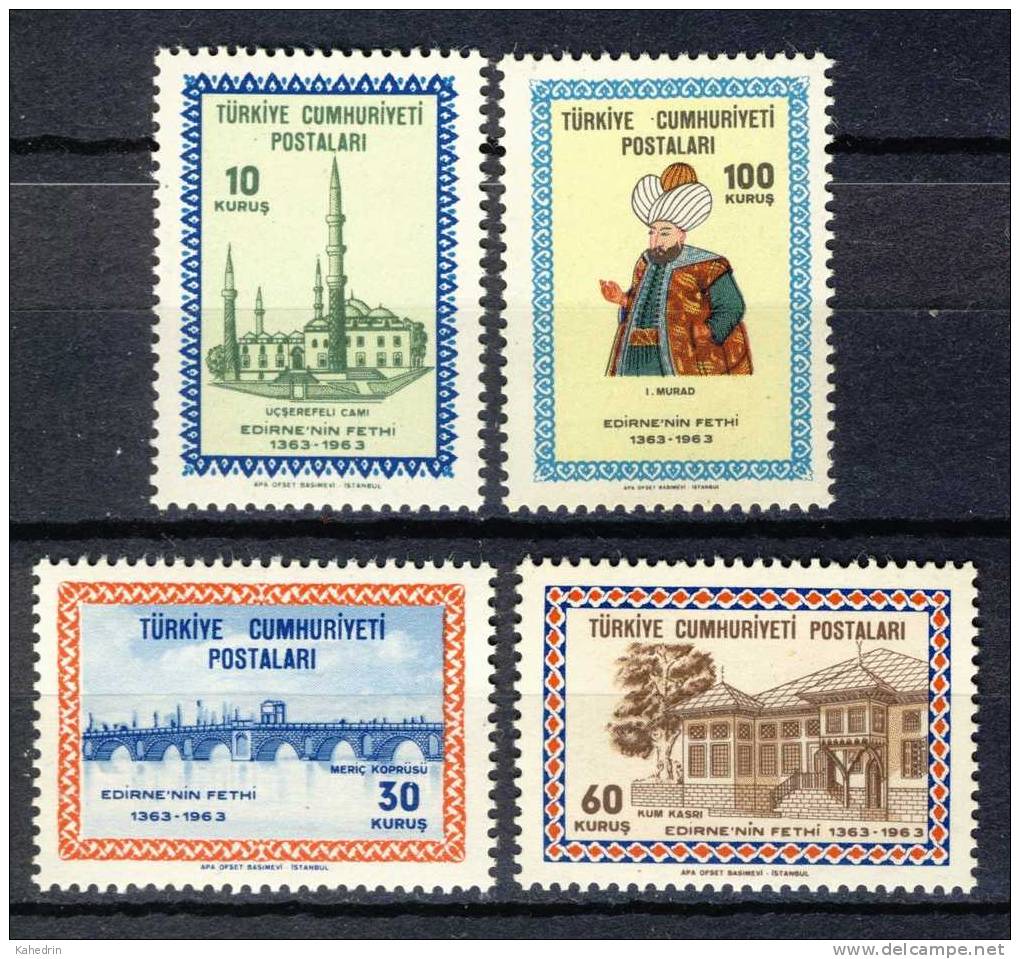 Turkey/Turquie/Türkei 1963, Conquest Of Edirne **, MNH - Unused Stamps