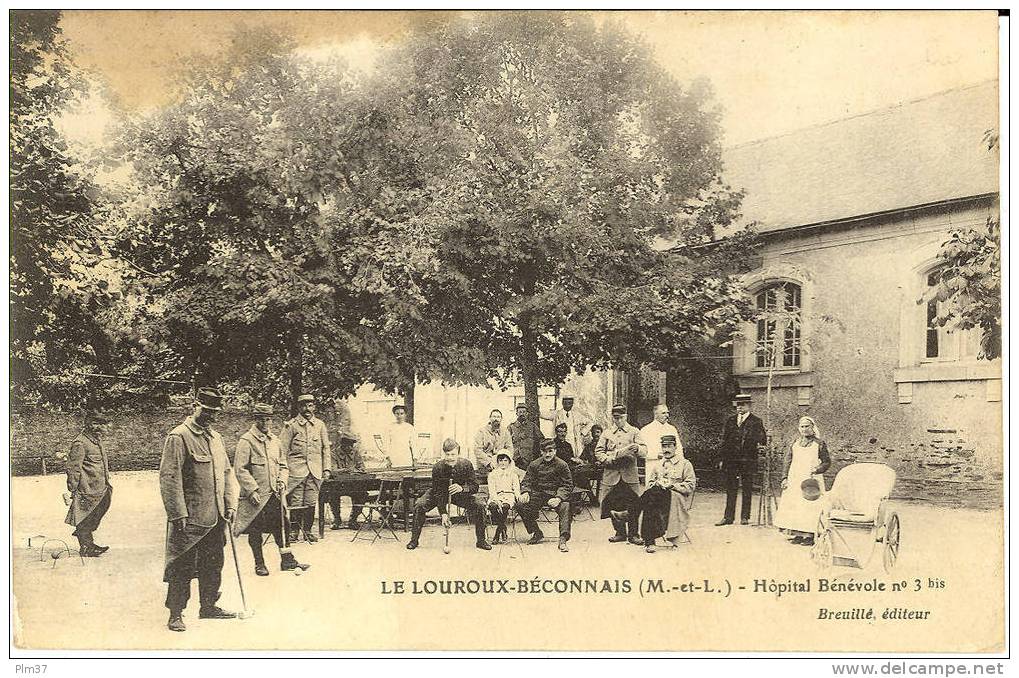 LE LOUROUX BECONNAIS - Militaria - Hopital Bénévole N°3 Bis - Le Louroux Beconnais