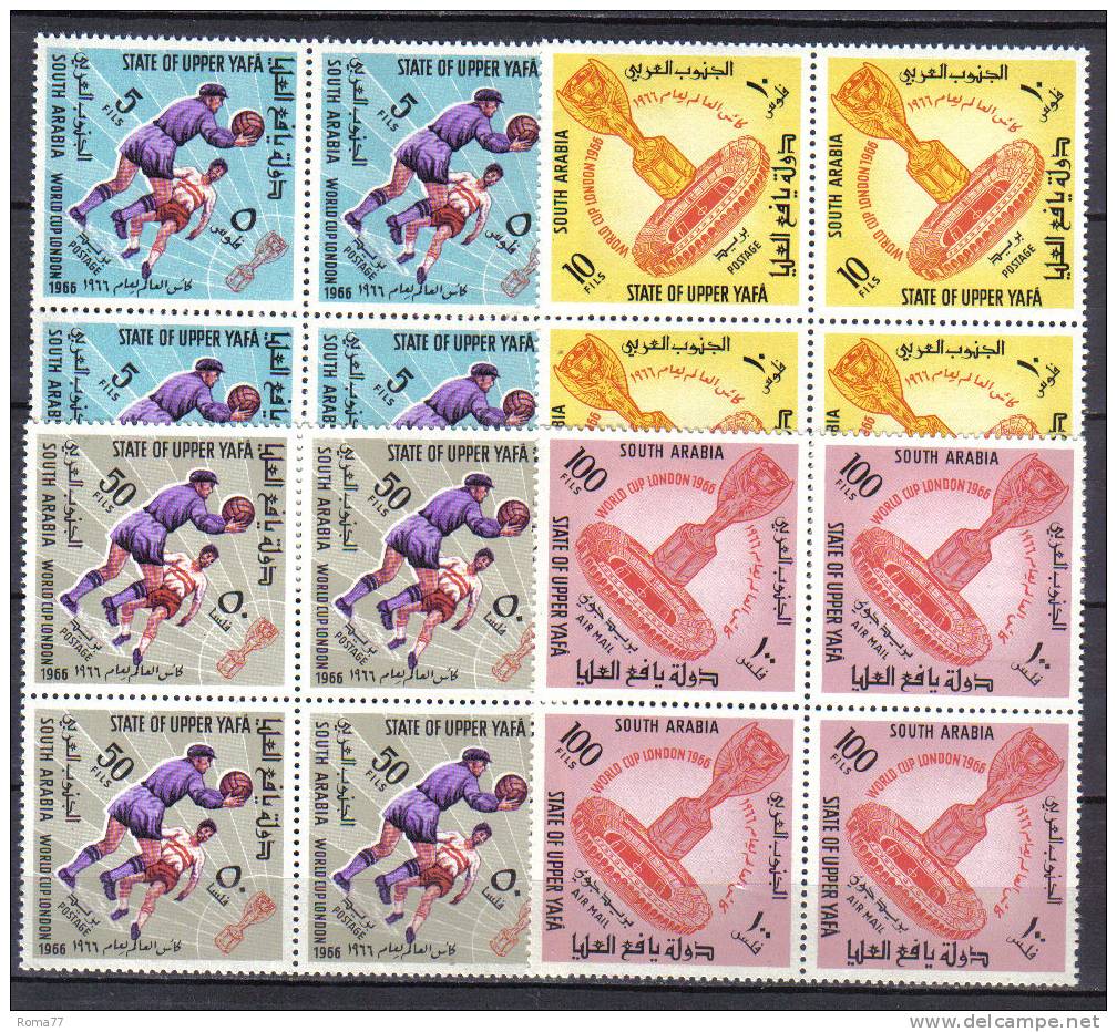 A23 - ADEN UPPER YAFA : Mondiali Del 1966 Michel N. 28/31  ***  QUARTINE - Other & Unclassified