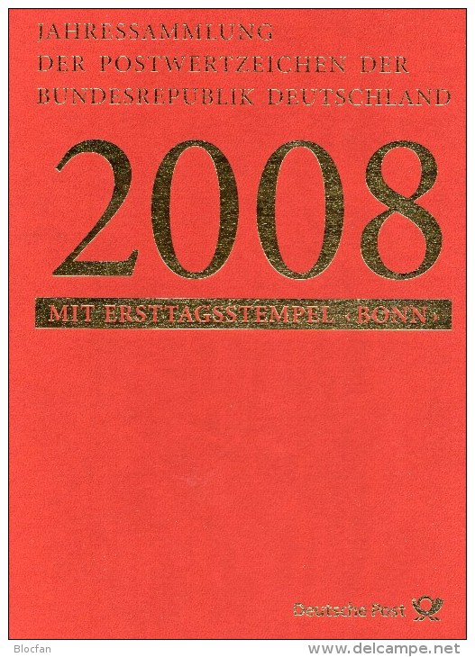 Jahressammlung 2008 Mit 48 ETB BRD 2637-2707 SST 140€ Deutschland Ersttagsblatt+Illustrationen Yearbook Document Germany - Collections (with Albums)