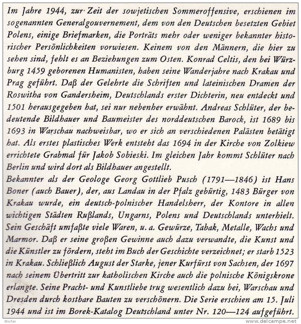 Persönlichkeiten Der Kultur 1944 Deutsches Reich Generalgouvernement 120/4 ** 1€ Geologe Pusch August Der Starke Germany - Volcanos