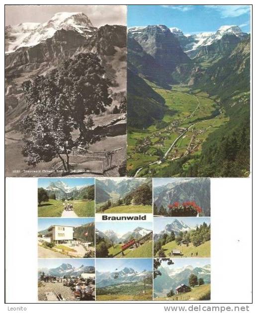Braunwald Sommer 7 Ansichtskarten Ab 1964 - Braunwald