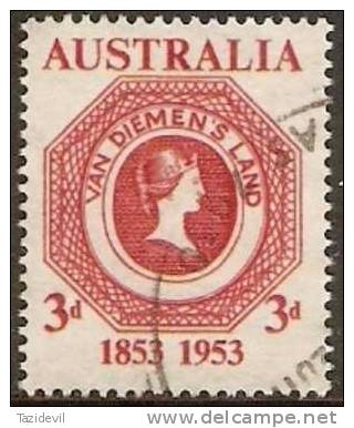 AUSTRALIA - USED 1953 3d Centenary Of First Tasmanian Stamp - Stamps On Stamps - Oblitérés