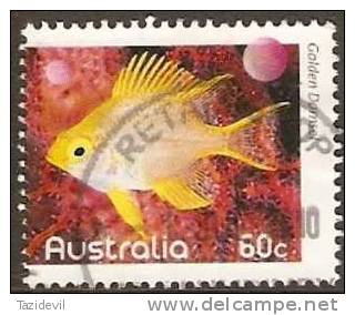 AUSTRALIA - USED 2010 60c Fishes Of The Reef - Golden Damselfish - Used Stamps