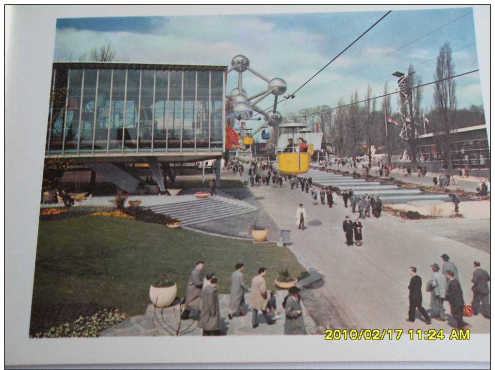 BELGIQUE   BRUXELLES   EXPO 58  =====lot  de  3   livres   "cartes postales "   =   EXPO  58   BRUXELLES