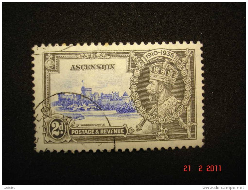 Ascension 1935 King George V  Silver Jubilee 2d  SG32  Used - Ascension