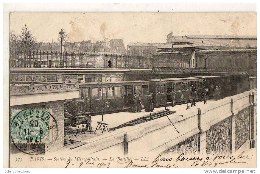 Paris..Métropolitain..Sta Tion  Bastille - Metro, Stations