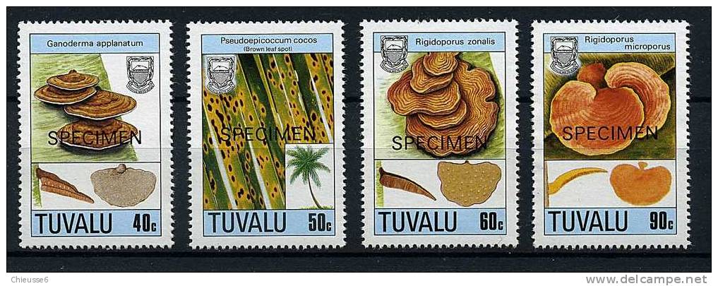 Tuvalu ** N° 500 à 503 Spécimens - Champignons (I) (6 P31) - Tuvalu